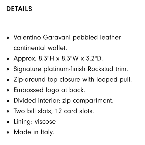 Valentino rockstuds continental wallet - Picture 6 of 6